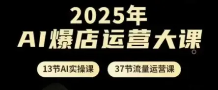 2025年AI爆店运营大课,13节AI实操课+37节流量运营课-创业猫 2025年AI爆店运营大课,13节AI实操课+37节流量运营课