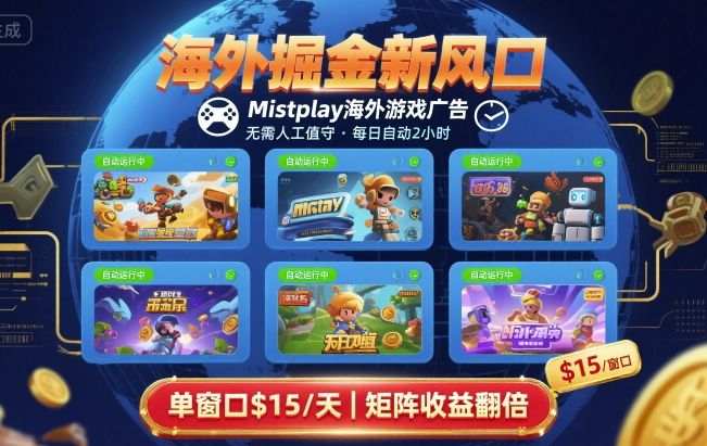 海外掘金新风口,Mistplay海外游戏广告,每日自动运行,单窗口稳入2美刀 ,可矩阵操作【揭秘】-创业猫 海外掘金新风口,Mistplay海外游戏广告,每日自动运行,单窗口稳入2美刀 ,可矩阵操作【揭秘】