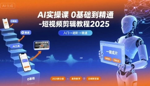 【精】AI实操课0基础到精通-短视频剪辑教程2025-创业猫 【精】AI实操课0基础到精通-短视频剪辑教程2025