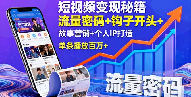 【精】短视频变现秘籍,流量密码+钩子开头+故事营销+个人IP打造,单条播放百万+-创业猫 【精】短视频变现秘籍,流量密码+钩子开头+故事营销+个人IP打造,单条播放百万+