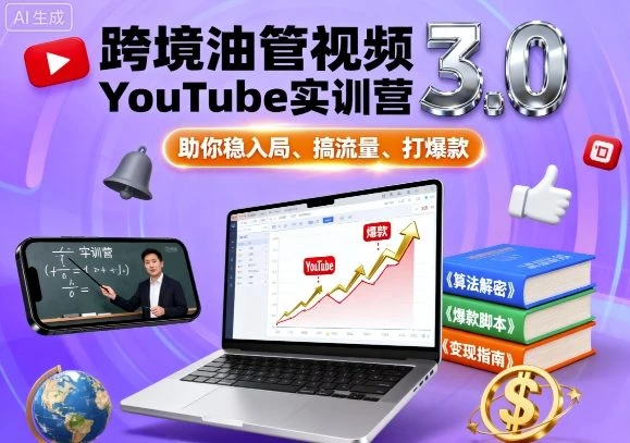 【精】跨境油管视频YouTube实训营3.0,助你稳入局、搞流量、打爆款-创业猫 【精】跨境油管视频YouTube实训营3.0,助你稳入局、搞流量、打爆款