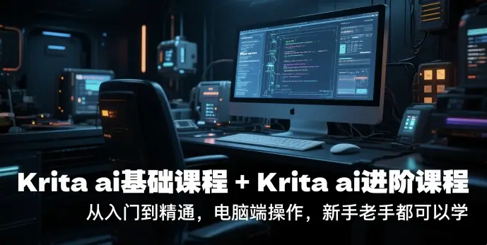 krita ai基础课程+Krita ai进阶课程，从入门到精通，电脑端操作，新手老手都可以学