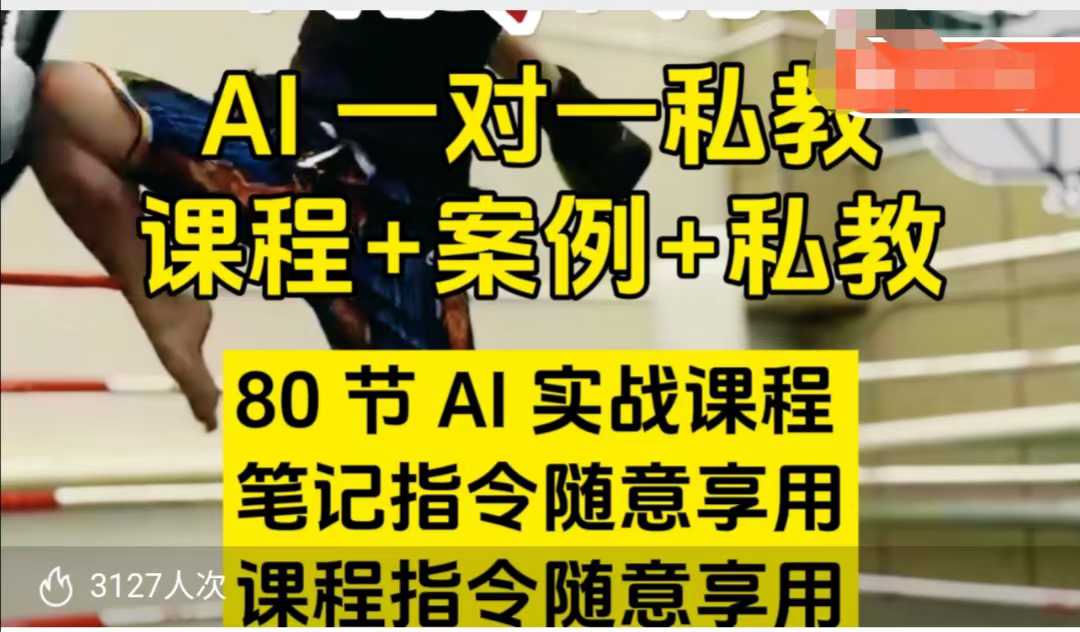 【精】AI指令实战课，课程+案例，80节AI实战课程，笔记指令随意享用，课程指令随意享用(更新7月)