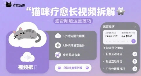 猫咪疗愈长视频拆解 &amp;油管频道运营技巧