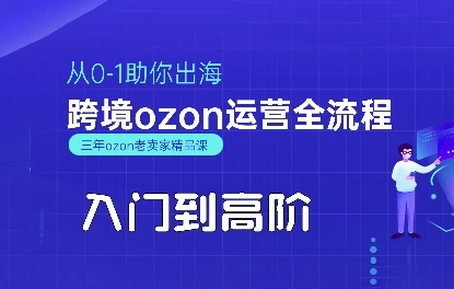【精】OZON入门到高阶全流程，从0-1助你出海，跨境ozon运营全流程