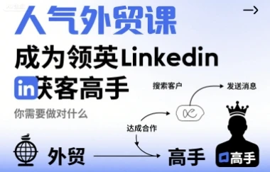 【精】人气外贸课-成为领英Linkedin获客高手，你需要做对什么