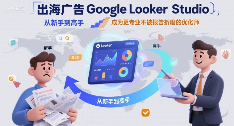 【精】出海广告Google Looker Studio从新手到高手，成为更专业不被报告折磨的优化师