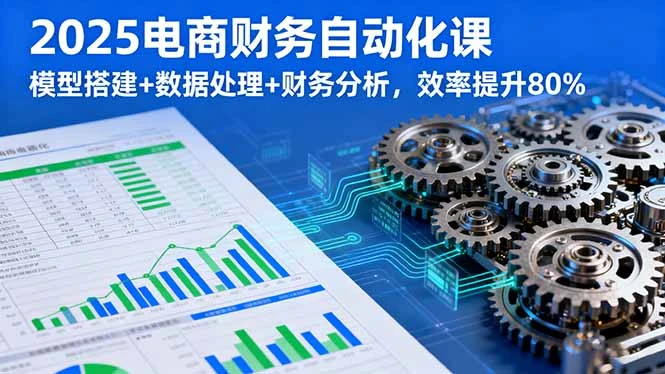 【精】2025电商财务自动化课，模型搭建+数据处理+财务分析，效率提升80%
