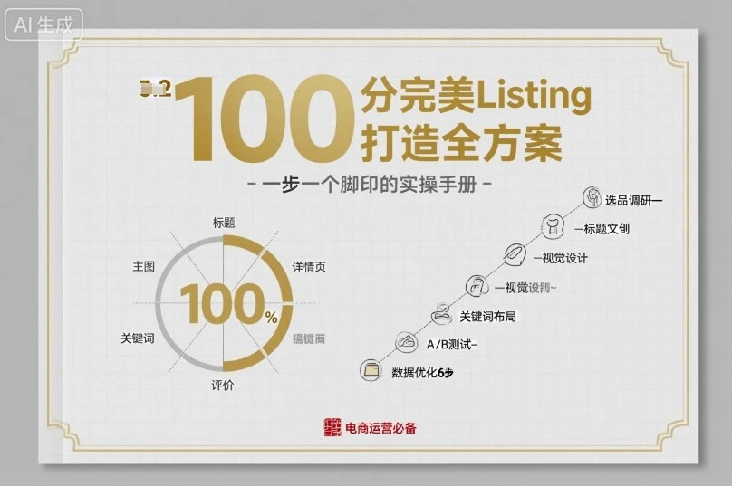 【精】100分完美Listing打造全方案，想要完美listing必须是需要一步一个脚印的