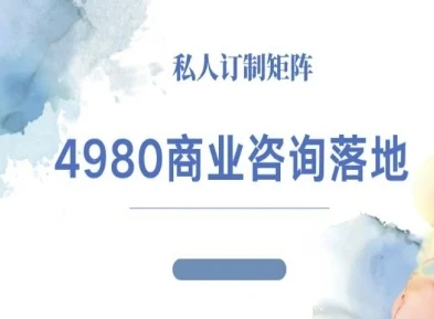 【精】4980商业咨询师落地课程-ip运营高客单教程