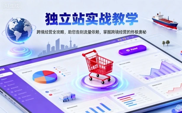【精】独立站实战教学，跨境经营全攻略，助您告别流量依赖，掌握跨境经营的终极奥