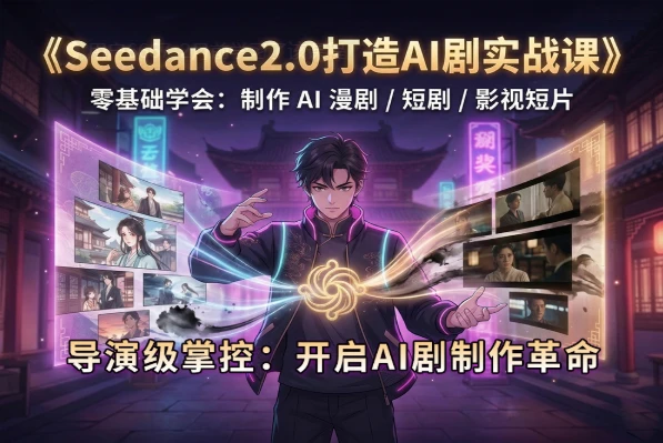 【精】Seedance2.0打造AI剧实战课，导演级掌控:开启AI剧制作革命