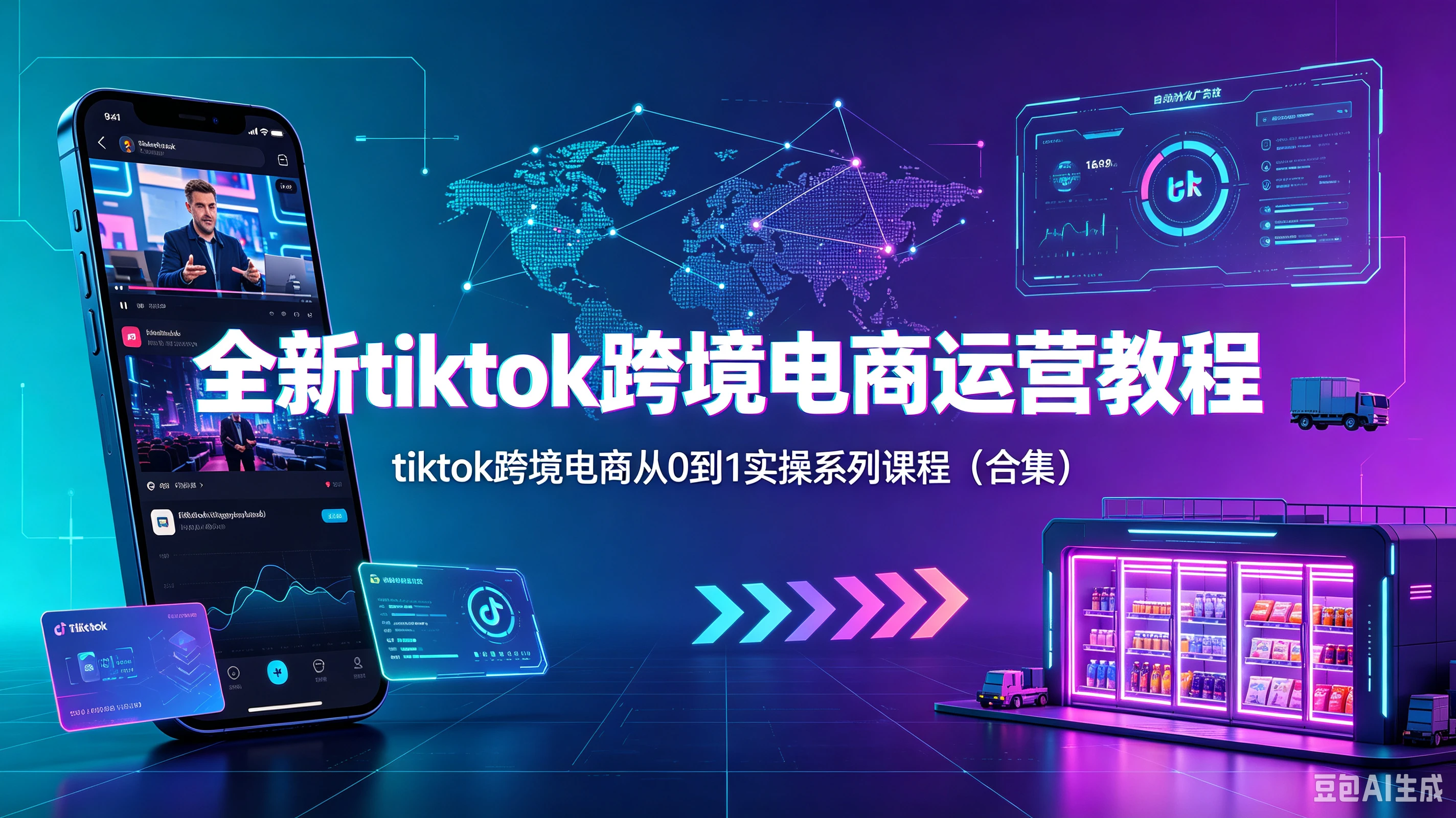 【精】全新tiktok跨境电商运营教程,tiktok跨境电商从0到1实操系列课程(合集)