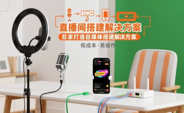 【精】直播间搭建解决方案，在家打造自媒体搭建解决方案