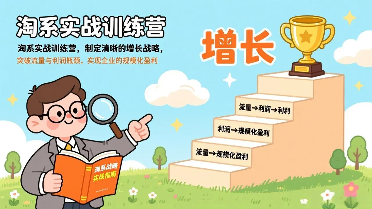 【精】淘系实战训练营(更新),制定清晰的增长战略,突破流量与利润瓶颈,实现企业的规模化盈利 【精】淘系实战训练营(更新),制定清晰的增长战略,突破流量与利润瓶颈,实现企业的规模化盈利