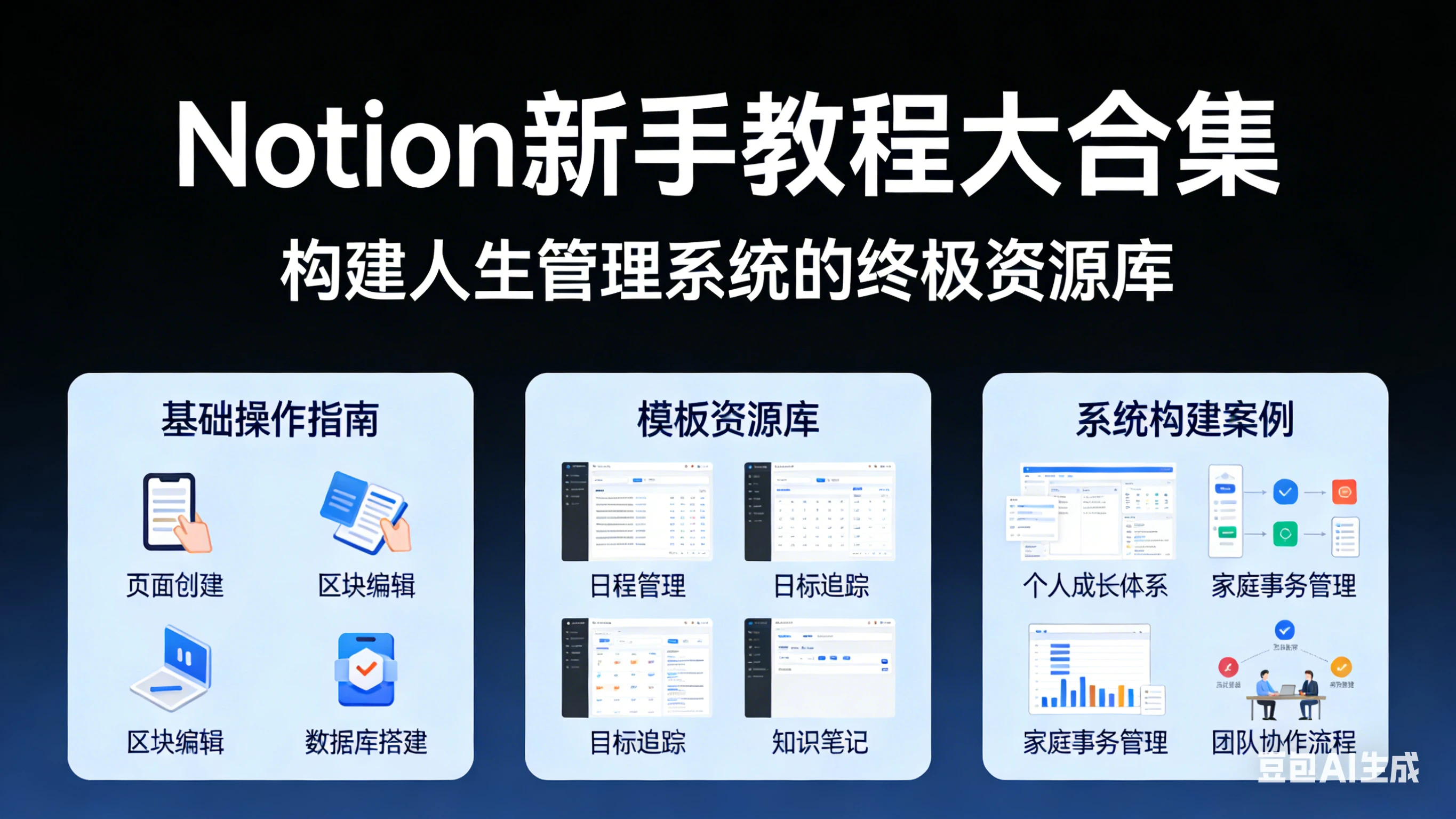 【精】Notion新手教程大合集，构建人生管理系统的终极资源库