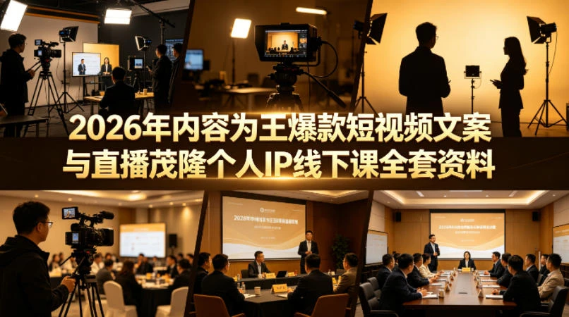 2026茂隆个人IP线下课全套资料 短视频文案直播运营实操指南 2026茂隆个人IP线下课全套资料 短视频文案直播运营实操指南