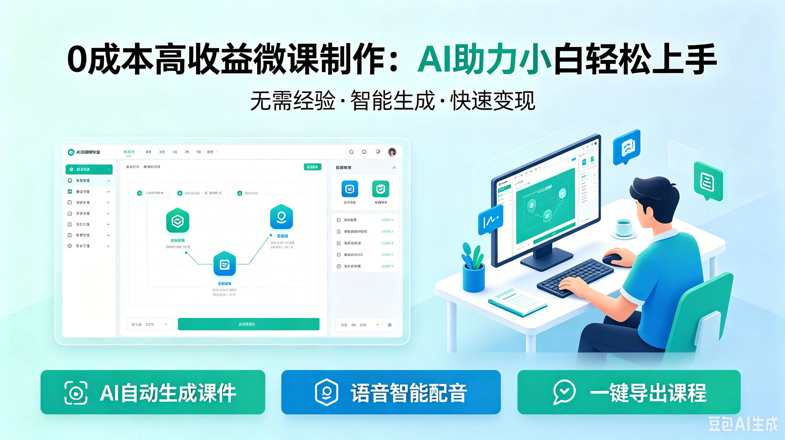 微课制作，0成本高收益，AI助力，小白轻松上手