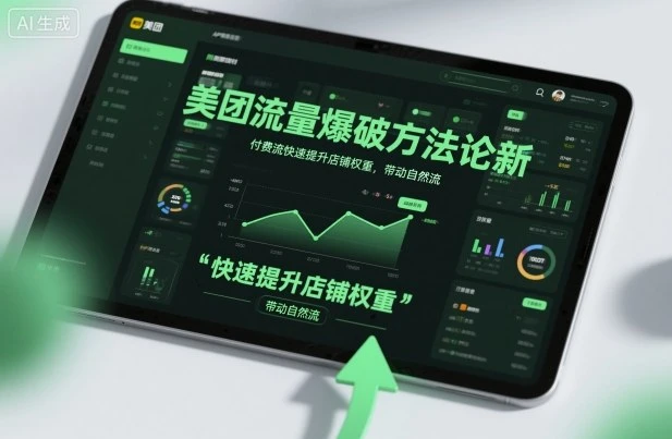 【精】美团流量爆破方法论，付费流快速提升店铺权重，带动自然流