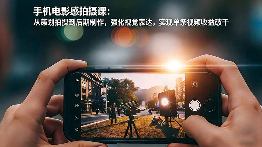 手机电影感拍摄课:从策划拍摄到后期制作,强化视觉表达,实现单条视频收益破千 手机电影感拍摄课:从策划拍摄到后期制作,强化视觉表达,实现单条视频收益破千