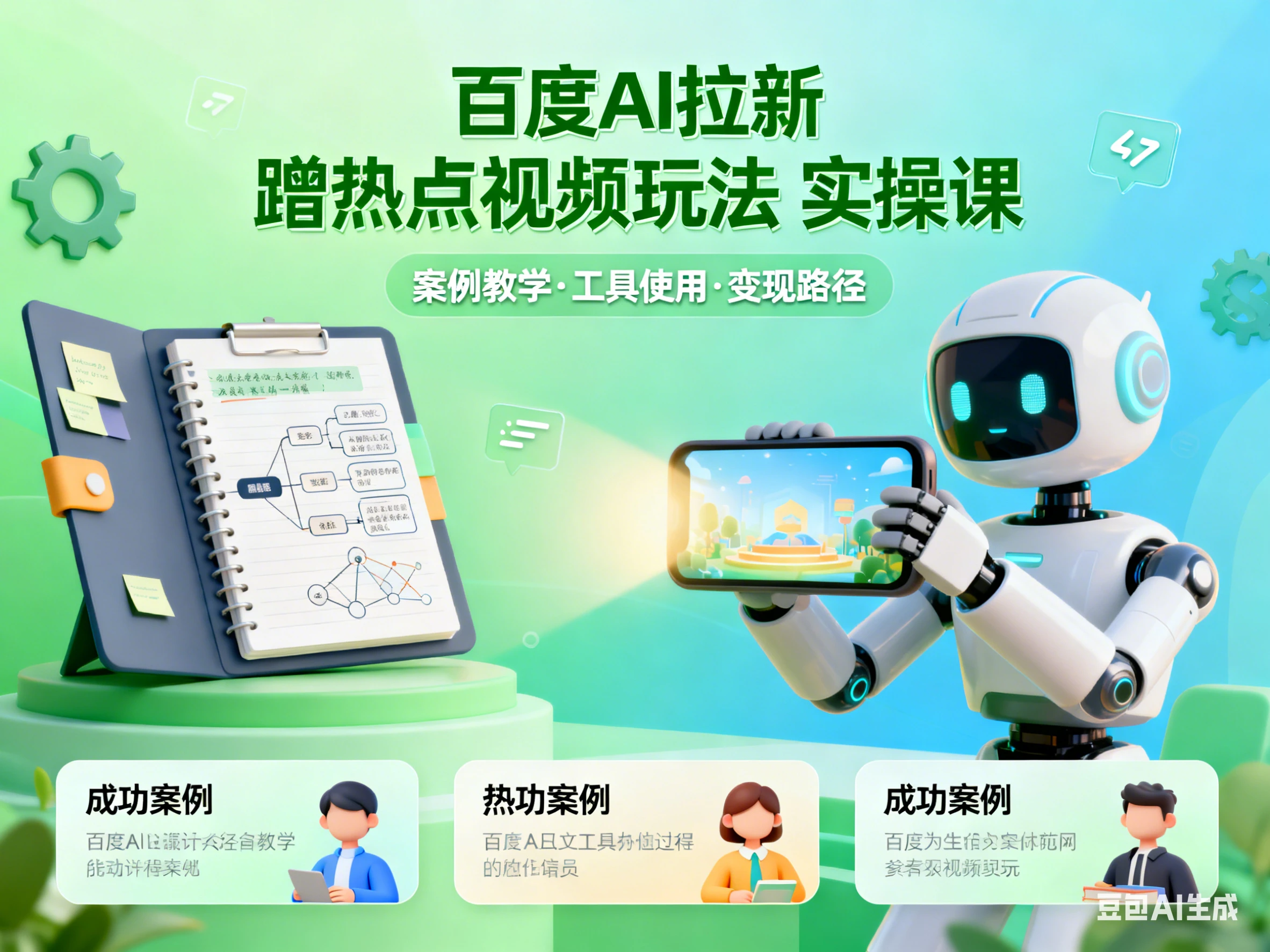 百度ai拉新 蹭热点视频玩法 实操课